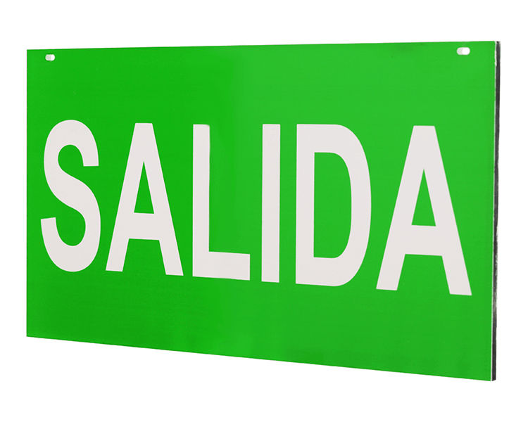 Salida tecken akrylpanel