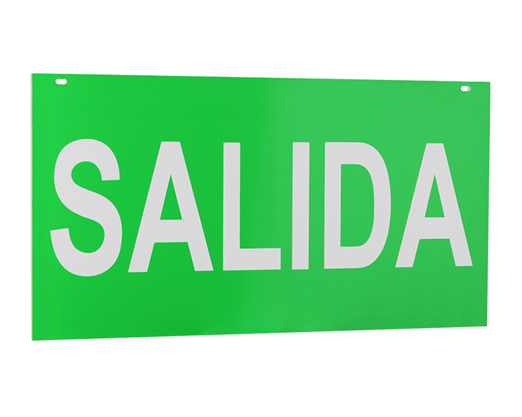 Salida tecken akrylpanel