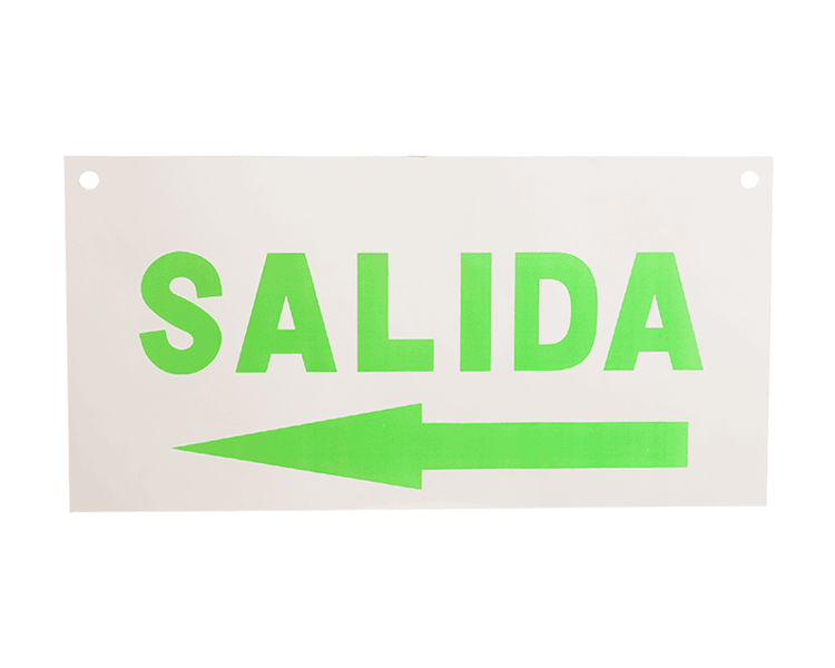 Avslutningskylt akrylpanel Salida