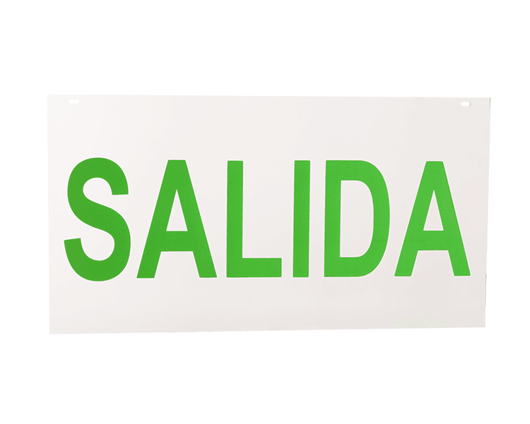Avslutningskylt akrylpanel Salida