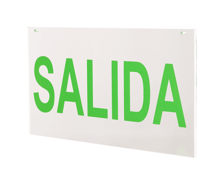 Avslutningskylt akrylpanel Salida