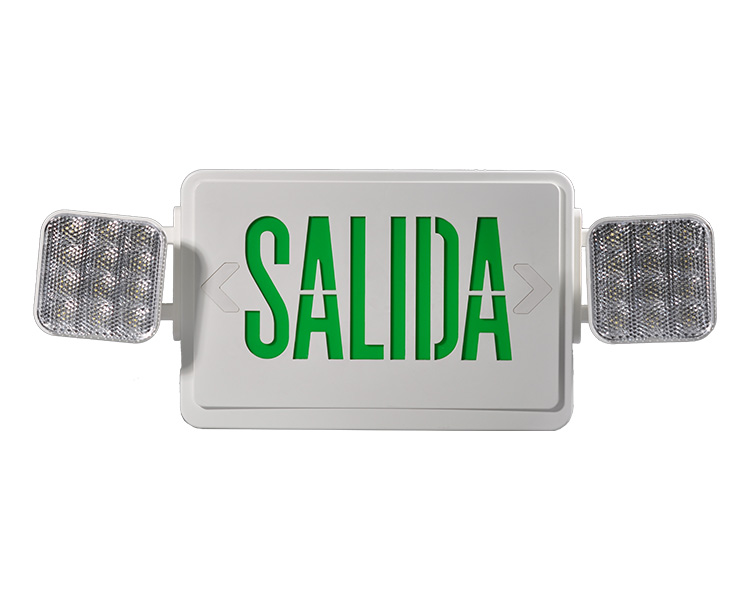 JLEC2GW-SA GRÖN LED Combo Emergency Salida Sign