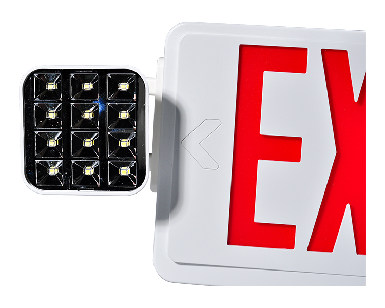 JLEC2BCW-BI-färg LED Combo Emergency Exit Sign med LED-huvuden