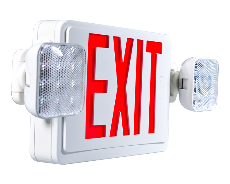 JLEC2BCW-BI-färg LED Combo Emergency Exit Sign med LED-huvuden