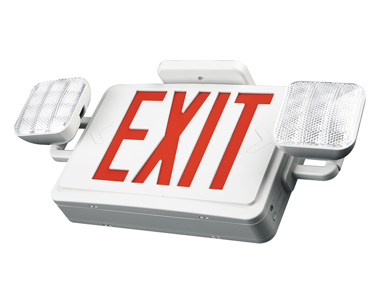 JLEC2BCW-BI-färg LED Combo Emergency Exit Sign med LED-huvuden