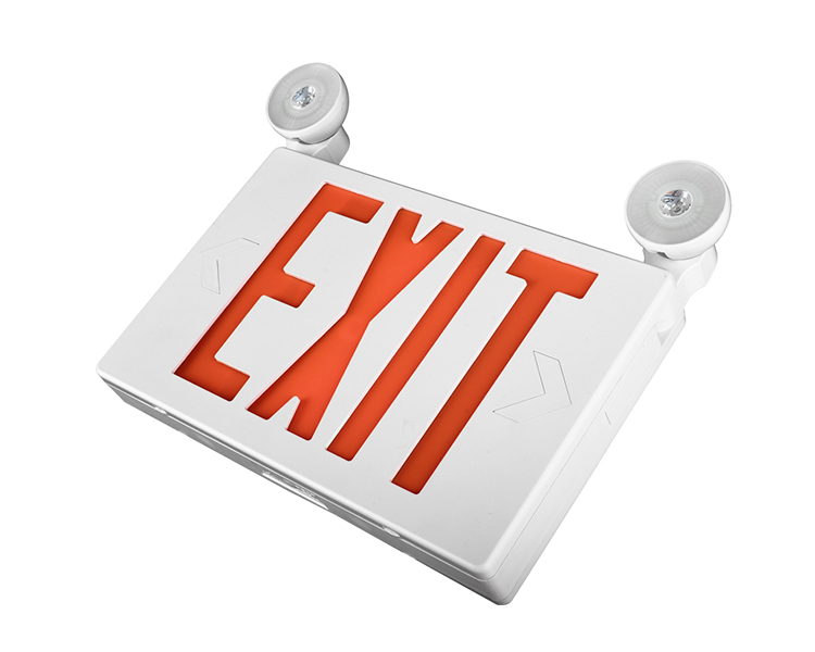 JLECB2RW-NEW Slim Red Letters Emergency Exit Sign med LED-huvuden