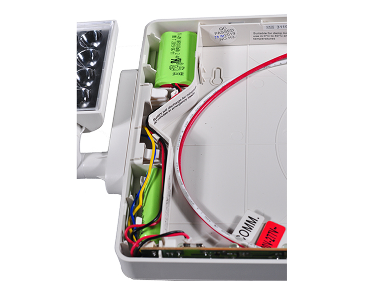 JLECD2GW-Green Emergency Fire Exit Lights med LED-huvuden