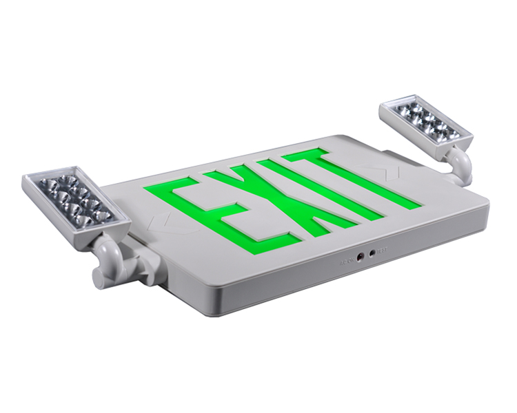 JLECD2GW-Green Emergency Fire Exit Lights med LED-huvuden