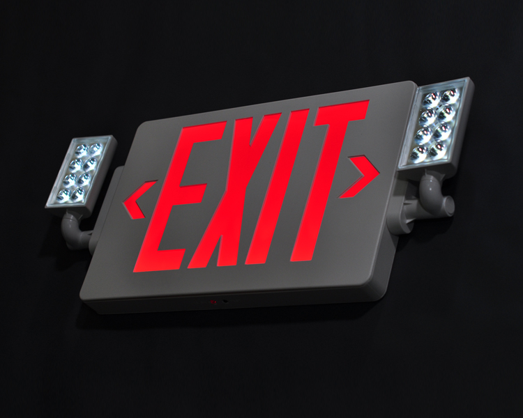 JLECD2RW-Emergency Fire Exit-lampor med röda bokstäver