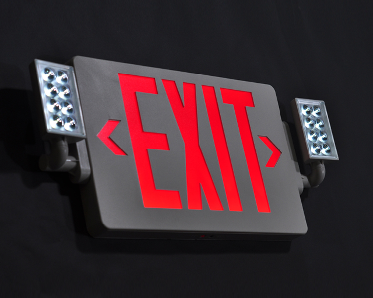 JLECD2RW-Emergency Fire Exit-lampor med röda bokstäver