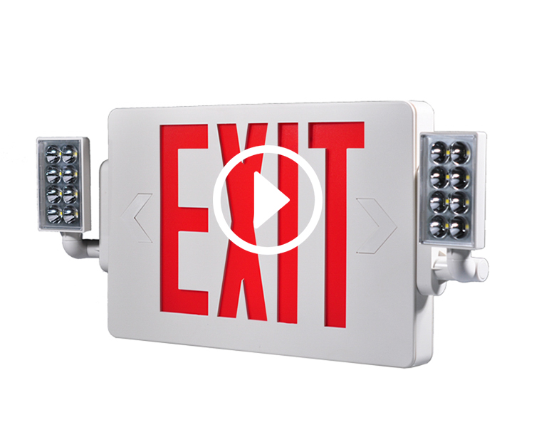 JLECD2RW-Emergency Fire Exit-lampor med röda bokstäver