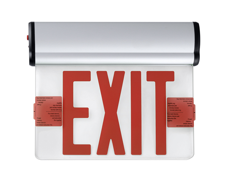 JELBEX1RM-SINGLE FACE LED ERIT RIDT Sign med vitt papper.