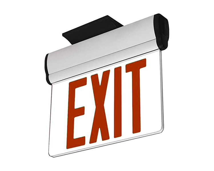 JELBEX1RM-SINGLE FACE LED ERIT RIDT Sign med vitt papper.