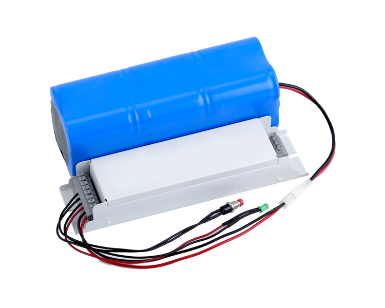 LED -nödbatteripaket med externt batteripaket